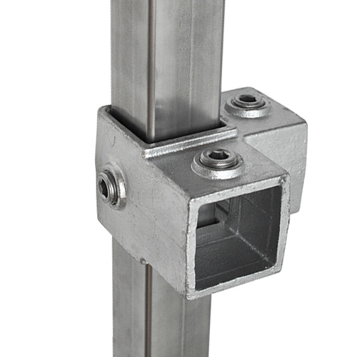 KLYNGTSK 20 stuks buisstoppen, 40 x 40 mm, kunststof voetdoppen, vierkante buisstop, lamellenstop, vierkante stop, zwarte afdekkappen voor vierkante buis