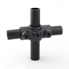 Buiskoppeling - Kruisstuk 1 vlak Zwart - 42,4mm