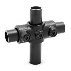 Buiskoppeling - Kruisstuk 1 vlak - zwart  - 21,3mm