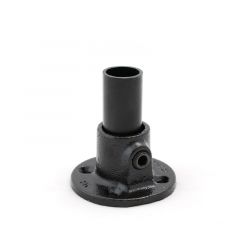 Buiskoppeling - Ronde Voetplaat - 42,4mm zwart