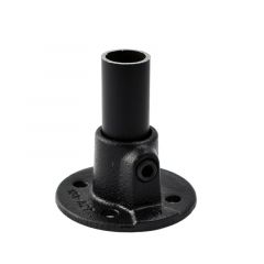 Buiskoppeling - Ronde Voetplaat  zwart - 21,3 mm