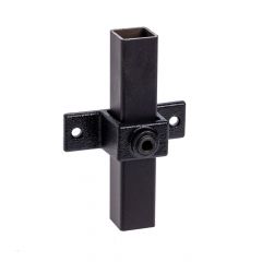 Bevestigingsring Dubbel - vierkant zwart (25mm)