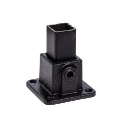Voetplaat - vierkant zwart (25mm) 