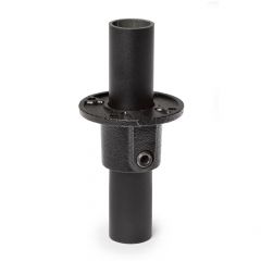 Buiskoppeling - Ronde Voetplaat Zwart - 33,7 mm