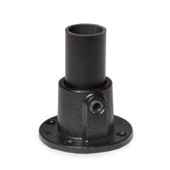 Ronde Voetplaat doorlopend - zwart (26.9)