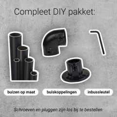Kledingrek Cachan | Zwart 26.9 mm | Wand | DIY