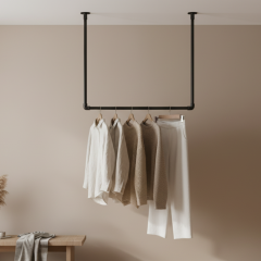 Kledingrek Caen | Zwart 26.9 mm | Plafond | DIY