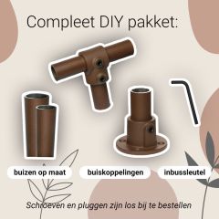 Kledingrek Trappes | Vintage Brown 26.9 mm | Vloer/Wand | DIY