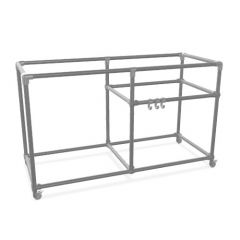 BBQ Meubel Bavette | Staal 33.7 mm | Wiel | DIY