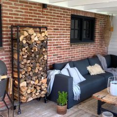 Haardhout opslag Uppsala | Zwart 33.7 mm | Wiel | DIY