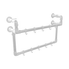 Kapstok Bath | Staal 33.7 mm | Wand | DIY