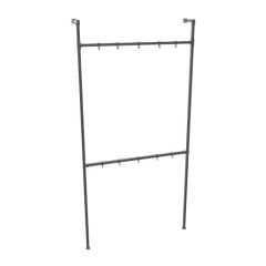 Kapstok Chester Duo | Vierkant Zwart 25x25 mm | Staand | DIY