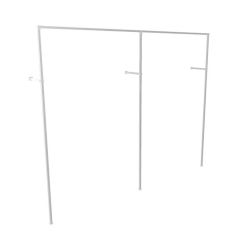 Kledingrek Avignon | Vierkant Staal 25x25 mm | Wand | DIY