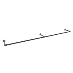 Kledingrek Cachan Duo | Zwart 33.7 mm | Wand | DIY