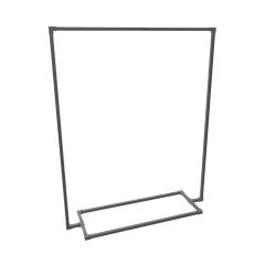 Kledingrek Dijon | Vierkant Zwart 25x25 mm | Staand | DIY