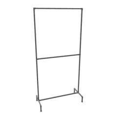 Kledingrek Marseille Duo | Vierkant Zwart 25x25 mm | Voet | DIY