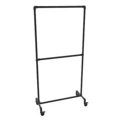 Kledingrek Montpellier Duo | Zwart 33.7 mm | Wiel | DIY