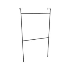 Kledingrek Rennes | Vierkant Zwart 25x25 mm | Vloer/Wand | DIY