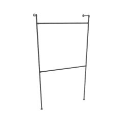 Kledingrek Rennes | Zwart 33.7 mm | Vloer/Wand | DIY