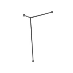 Kapstok Norwich | Zwart 26.9 mm | Vloer/Wand | DIY