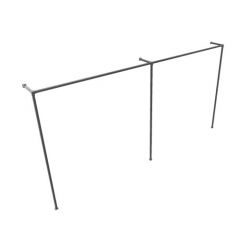 Kledingrek Toulon | Vierkant Zwart 25x25 mm | Vloer/Wand | DIY