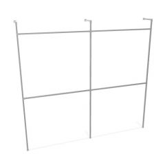 Kledingrek Toulouse | Vierkant Staal 25x25 mm | Vloer/Wand | DIY