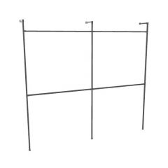 Kledingrek Toulouse | Vierkant Zwart 25x25 mm | Vloer/Wand | DIY