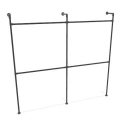 Kledingrek Toulon | Zwart 33.7 mm | Vloer/Wand | DIY