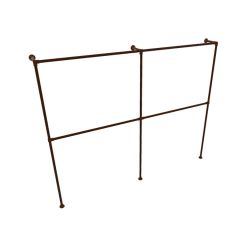 Kledingrek Tours | Zwart 33.7 mm | Vloer/Wand | DIY