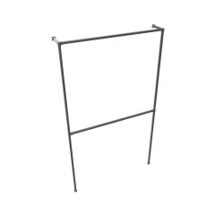 Kledingrek Trappes | Vierkant Zwart 25x25 mm | Vloer/Wand | DIY