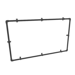 Spandoekframe | Aluminium Zwart 33.7 MM | Wand | DIY