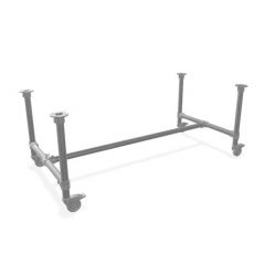 Tafel Villach| Staal 48.3 MM | Wiel | DIY