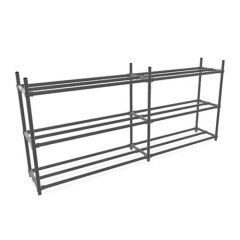 Tassenrek Double 3 laags | Zwart Aluminium 26.9 mm | DIY