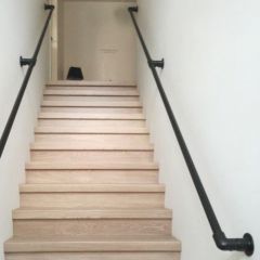 Trapleuning Narva | Aluminium Zwart 42.4 mm | Wand | DIY