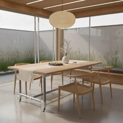 Tafel Graz | Staal 42.4 mm | Wiel | DIY