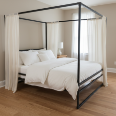 Hemelbed Interlaken | Vierkant Zwart 40x40 mm | Dop | DIY