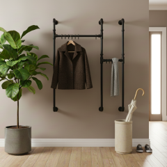 Kapstok London | Zwart 33.7 mm | Wand | DIY