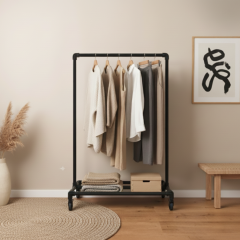 Kledingrek Montreuil | Zwart 33.7 mm | Wiel | DIY