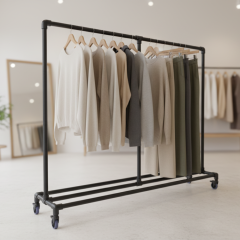 Kledingrek Montreuil XL | Zwart 33.7 mm | Wiel | DIY