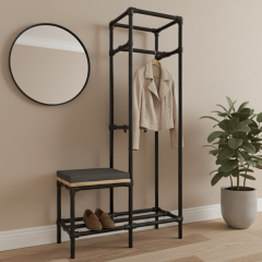 Kapstok Newcastle | Zwart 26.9 mm | Staand | DIY