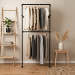 KLEDINGREK NICE | ZWART 26.9MM | WAND | DIY