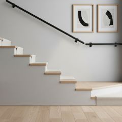 Trapleuning Rapla | Aluminium Zwart 42.4 mm | Wand | DIY