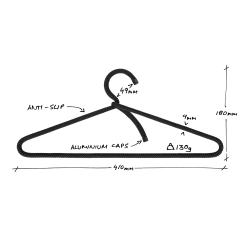 Rope Hanger | Kledinghanger | Zwart