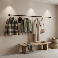 Kapstok Salford | Zwart 33.7 mm | Wand | DIY