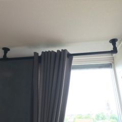 Gordijnroede Cordoba | Zwart 26.9 mm | Plafond | DIY