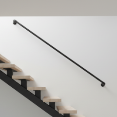 Trapleuning Tartu | Zwart 33.7 mm | Wand | DIY