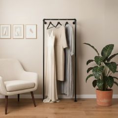 Kledingrek Toulon | Zwart 26.9 mm | Vloer/Wand | DIY