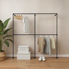 Kledingrek Tours | Zwart 26.9 mm | Vloer/Wand | DIY