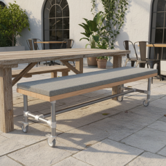 Bankje Vaduz | Staal 33.7 mm | Wiel | DIY