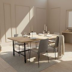 Tafel Villach| Zwart 33.7 MM | Wiel | DIY